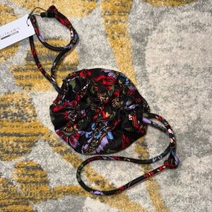 Vera Bradley | Floral Black Drawstring Jewelry Bag | Venetian Paisley | Rare